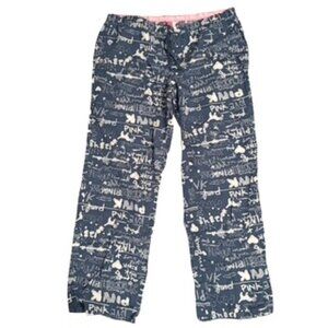 RARE Y2K Victoria's Secret PINK Pajama Pants. Blue/White, Large